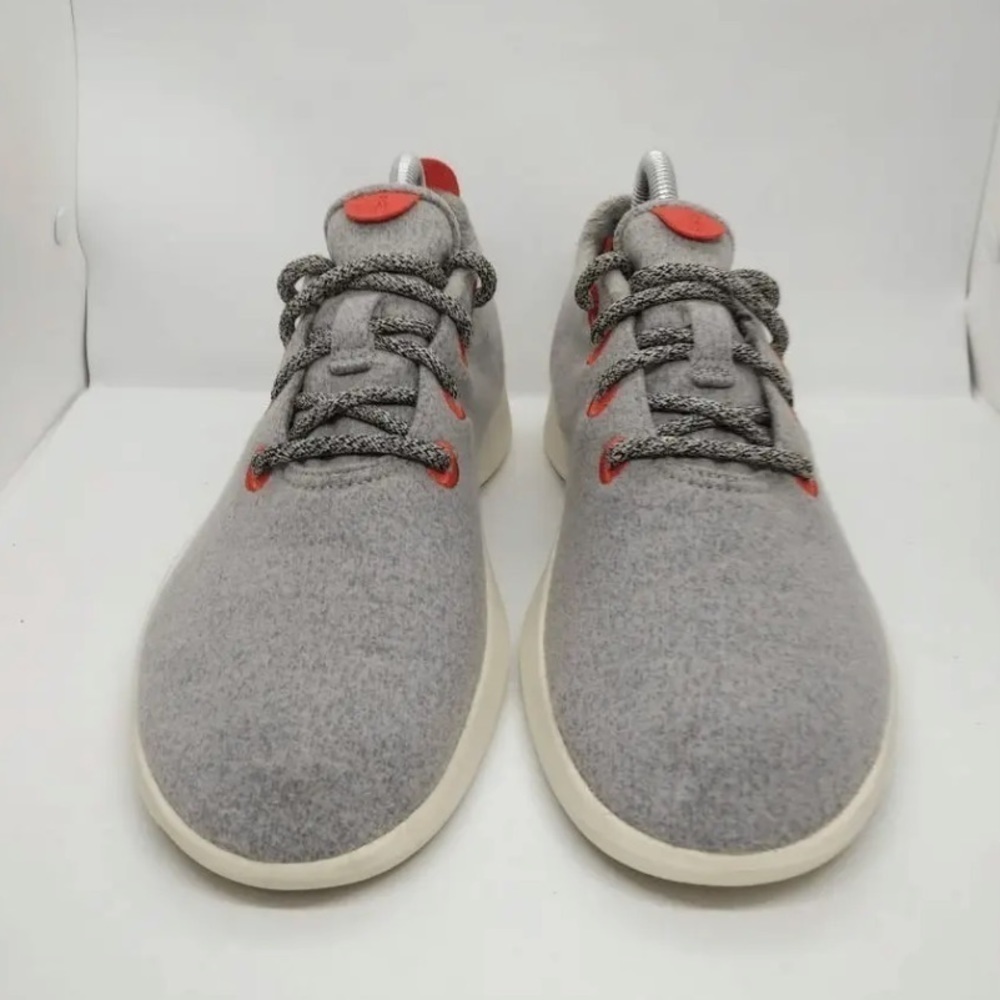 Allbirds Merino Wool Runners Casual Sneakers Shoes Grey Orange Size 10 - Picture 6 of 10